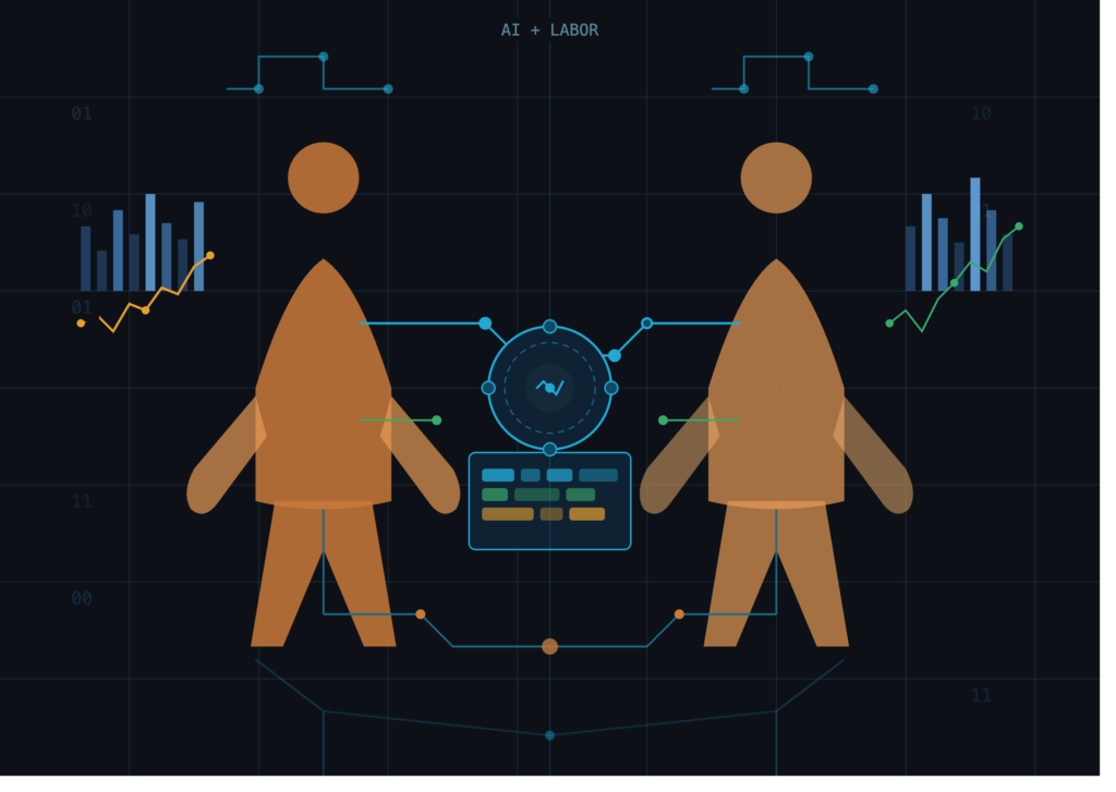 Abstract image of robots and automation